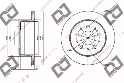 Тормозной диск DJ PARTS BD1530